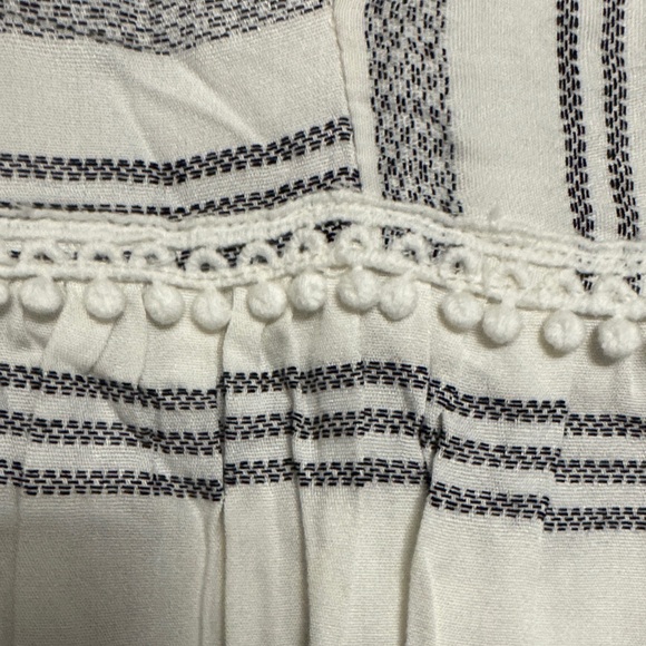 Vineyard Vines Mini Pom Stripe Cover Up Dress, Size XS, Color White/Black - Picture 9 of 14